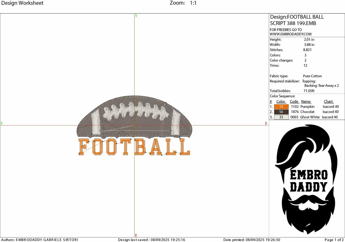 Machine Embroidery files, football, football gift idea, PES, dst, xxx, hus & more