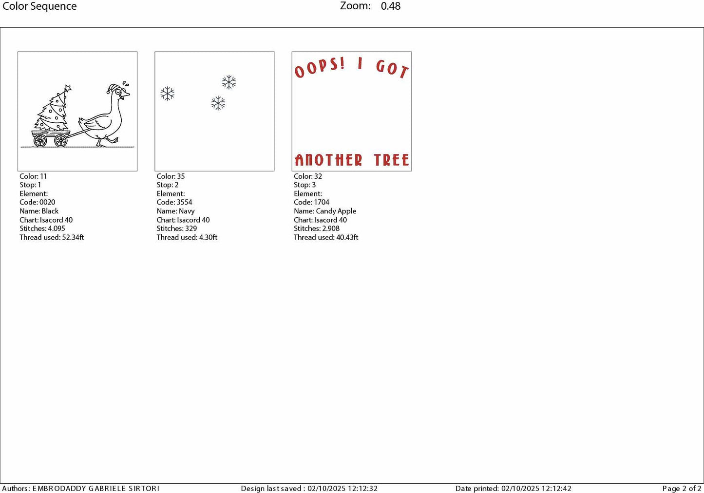 Machine Embroidery files, Oops I Got Another tree, Goose, Christmas vacation, Sarcastic Christmas Humor, PES, xxx, hus & more