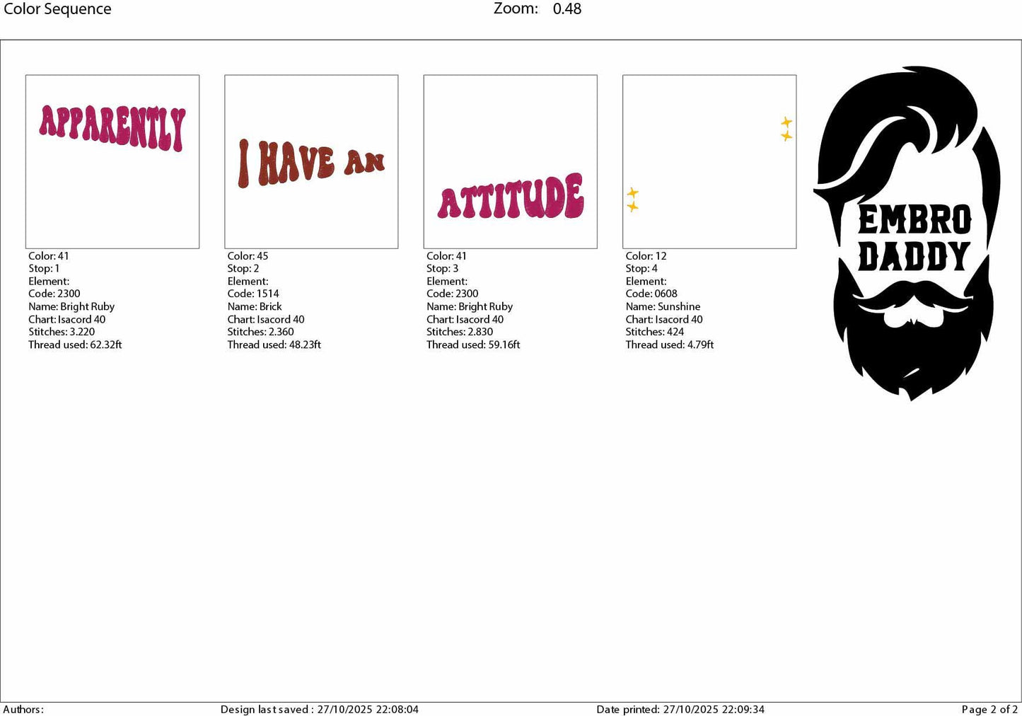 Machine Embroidery files, Apparently I Have An Attitude, Funny, Trendy , PES, DST, xxx, hus & more