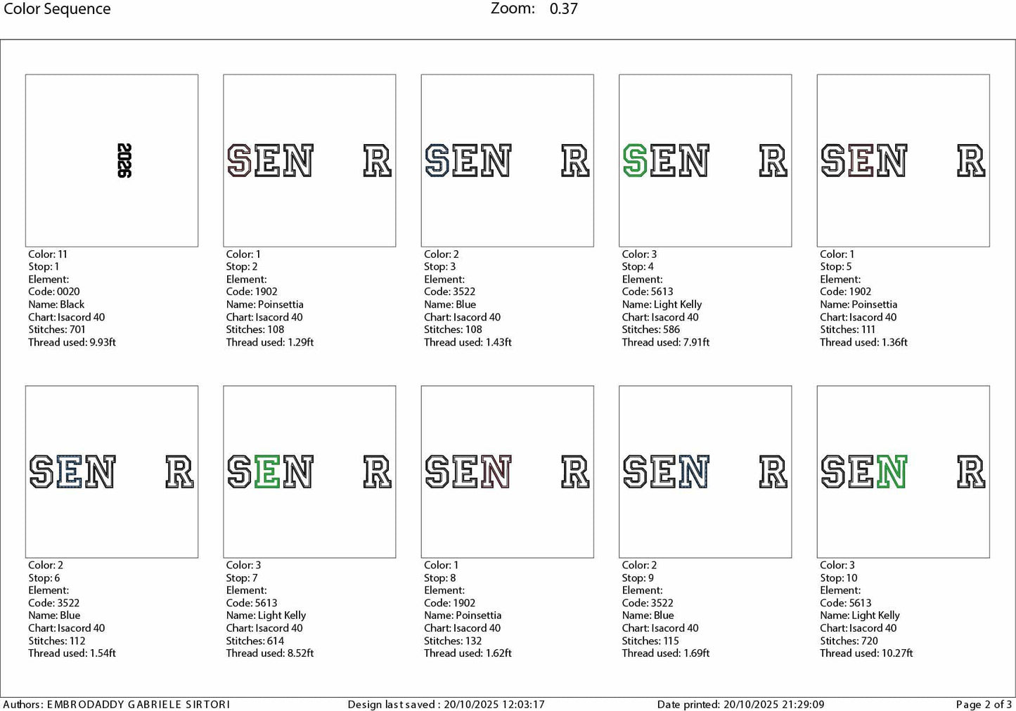 Machine Embroidery files, SENIOR in College Style with Year 2026 and Drum Sticks as Letter "O" applique, PES, DST, xxx, hus & more