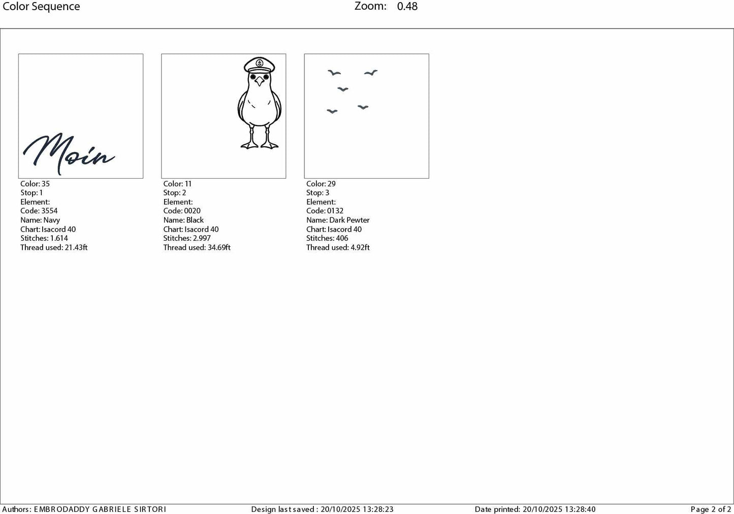 Machine Embroidery files, Moin, German Nautical, PES, xxx, hus & more