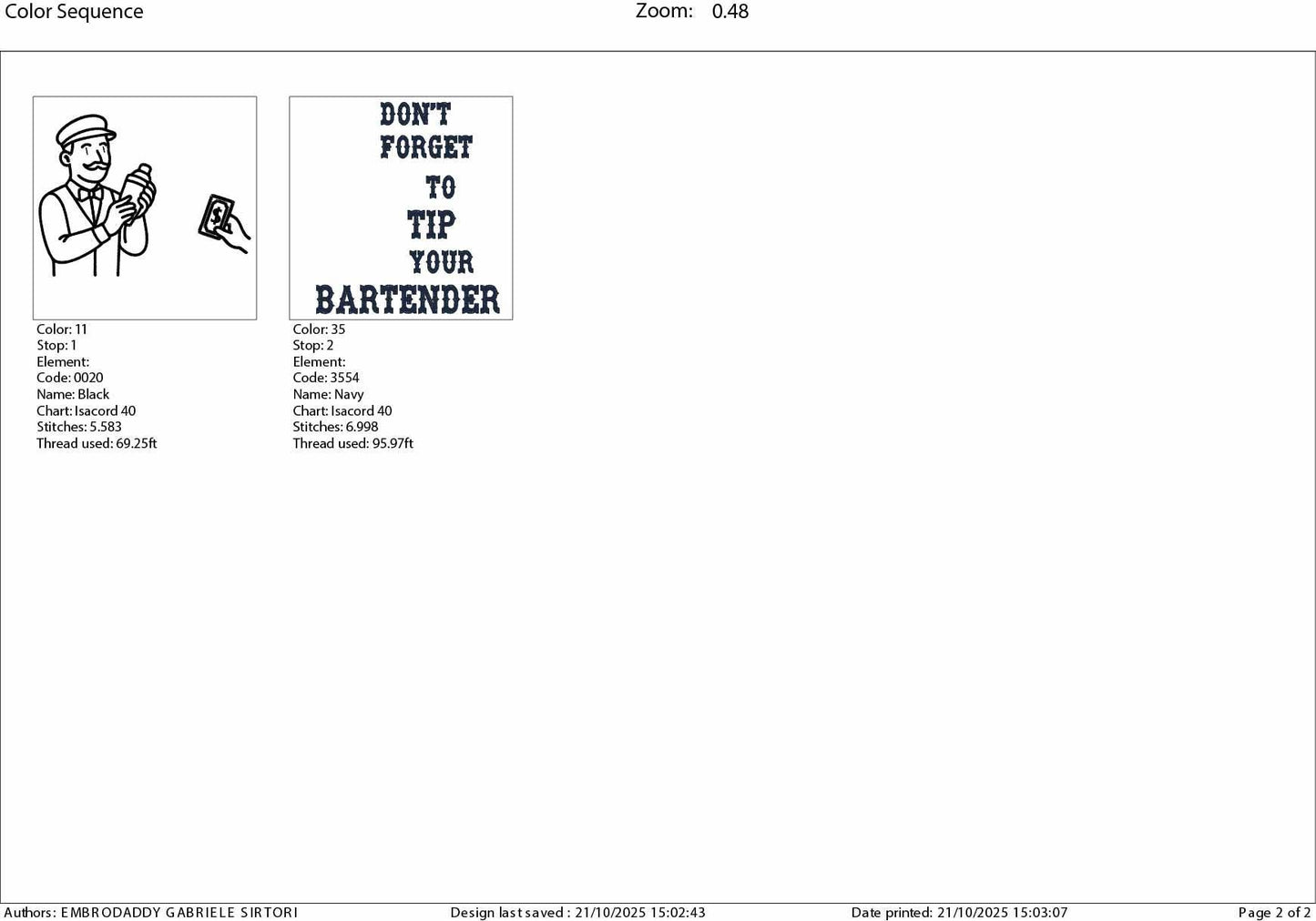 Machine Embroidery files, Don't forget to tip your bartender, DST, PES, xxx, hus & more