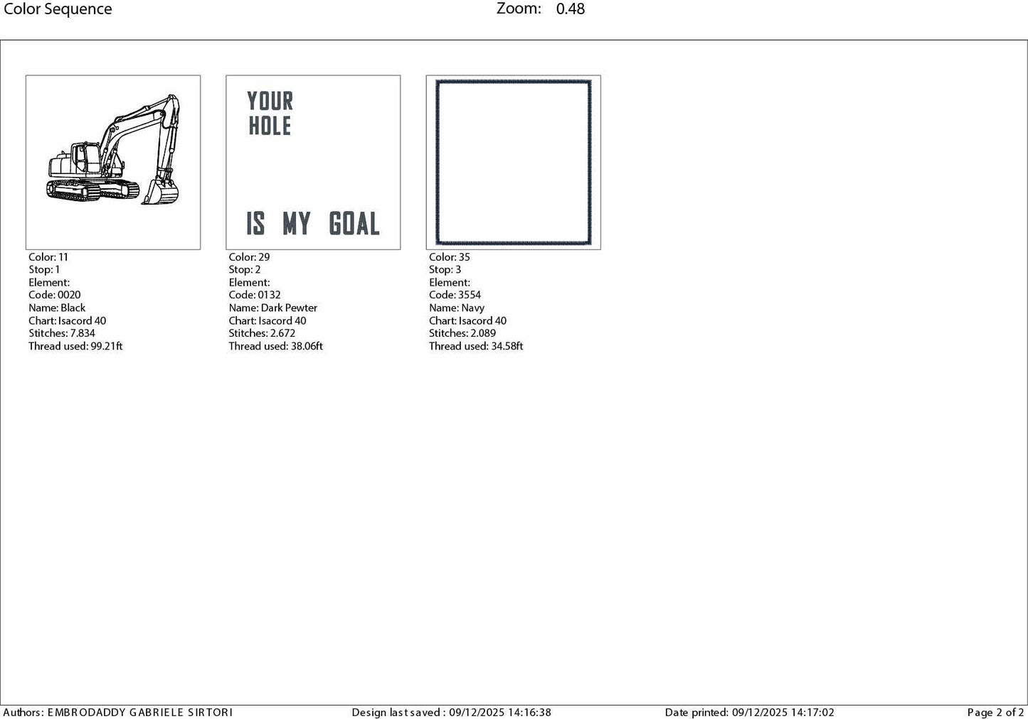 Machine Embroidery files, Your Hole Is My Goal, Trackhoe Backhoe Excavator, Funny Excavator Operator, Heavy Equipment, PES, dst, hus & more