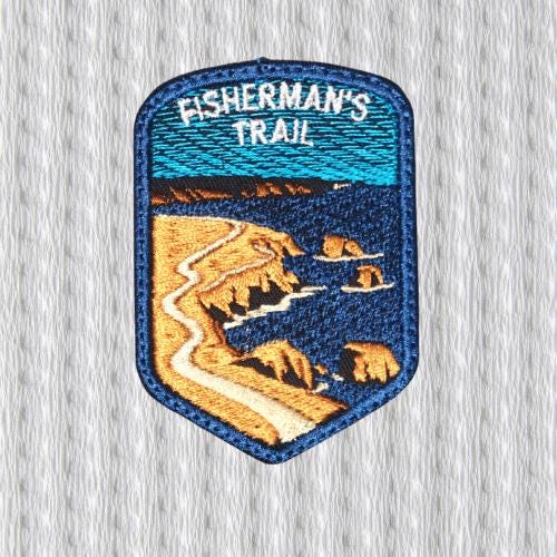 Fisherman’s Trail Embroidered Patch – Portugal Rota Vicentina, Adventure Travel Patch