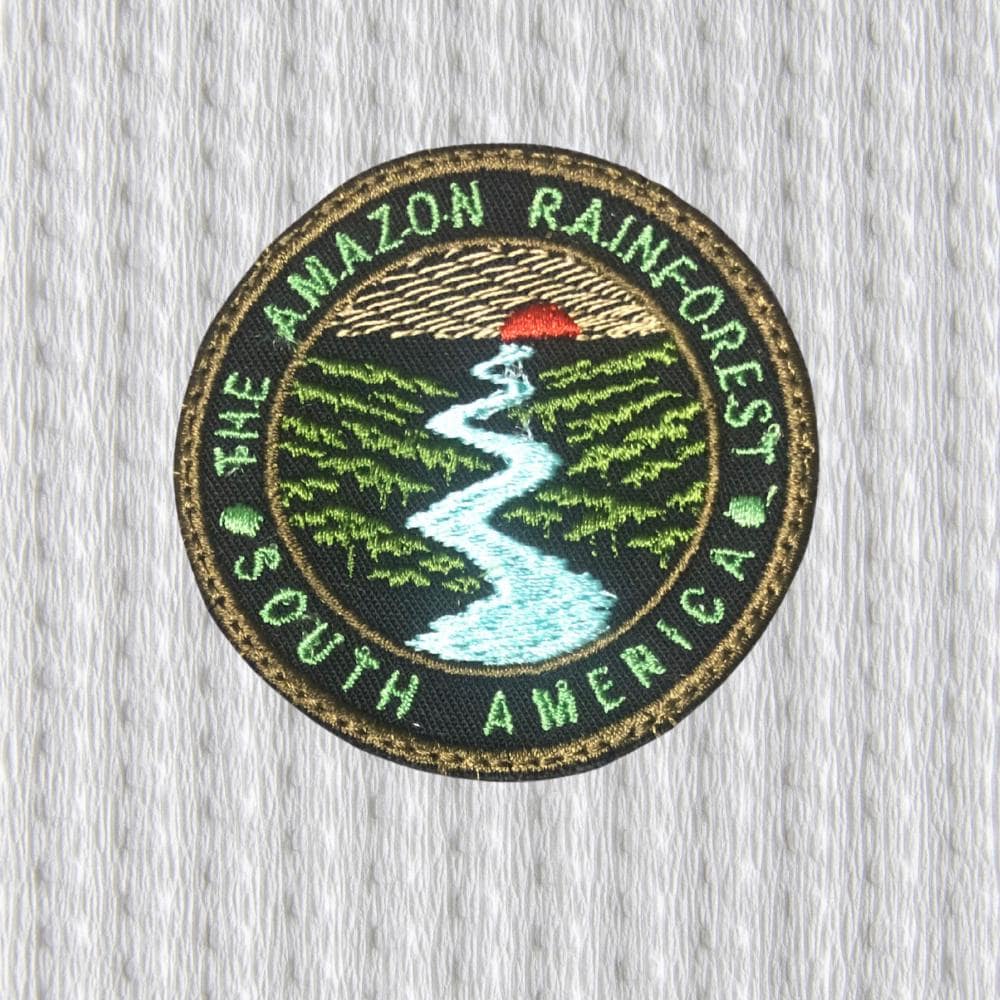 Amazon Rainforest Embroidered Patch – South America Nature Patch Iron-On / Sew-On