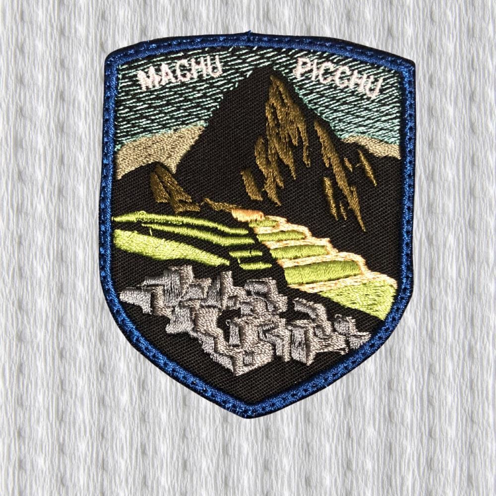 Machu Picchu Patch – Peru Hiking Embroidered Badge | Andes Mountains Adventure Patch