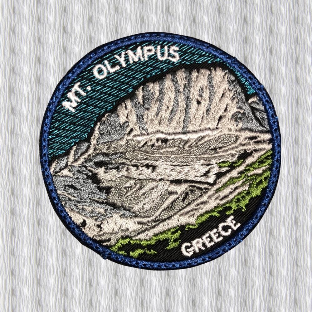 Mount Olympus Patch – Mytikas Greece Embroidered Badge – Olympus Hiking Souvenir – Greek Mountain Trekking Patch – Travel Gift