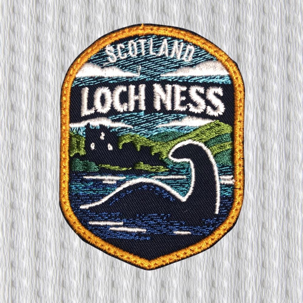 Loch Ness Patch Scotland, Nessie Patch, Schottland Aufnäher, Écusson Écosse, Scottish Lake Souvenir Patch, Travel Badge