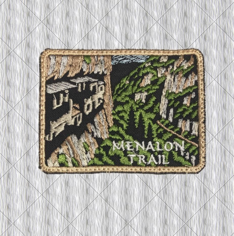 Menalon Trail Patch, Lousios Gorge Greece Embroidered Patch, Greek Monastery Hiking Badge, Arcadia Travel Backpack Patch