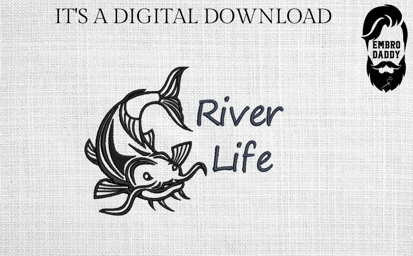 Machine Embroidery files, freebies, catfish river, PES, DST, hus & more