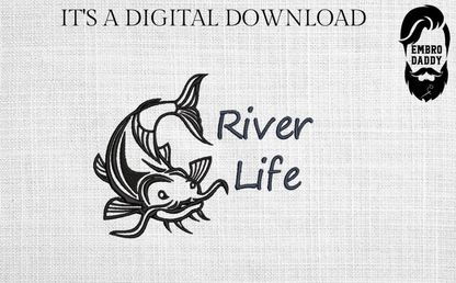Machine Embroidery files, freebies, catfish river, PES, DST, hus & more