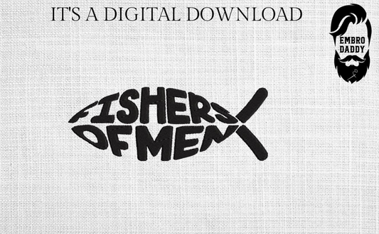 Machine Embroidery files, freebies, Fishers of Men, Jesus, ichthys, Matthew 4:19, fish, PES, xxx, hus, dst & more