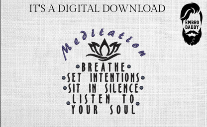 Machine Embroidery files, meditation, freebies,  breathe, yoga, PES, dst, xxx, hus & more