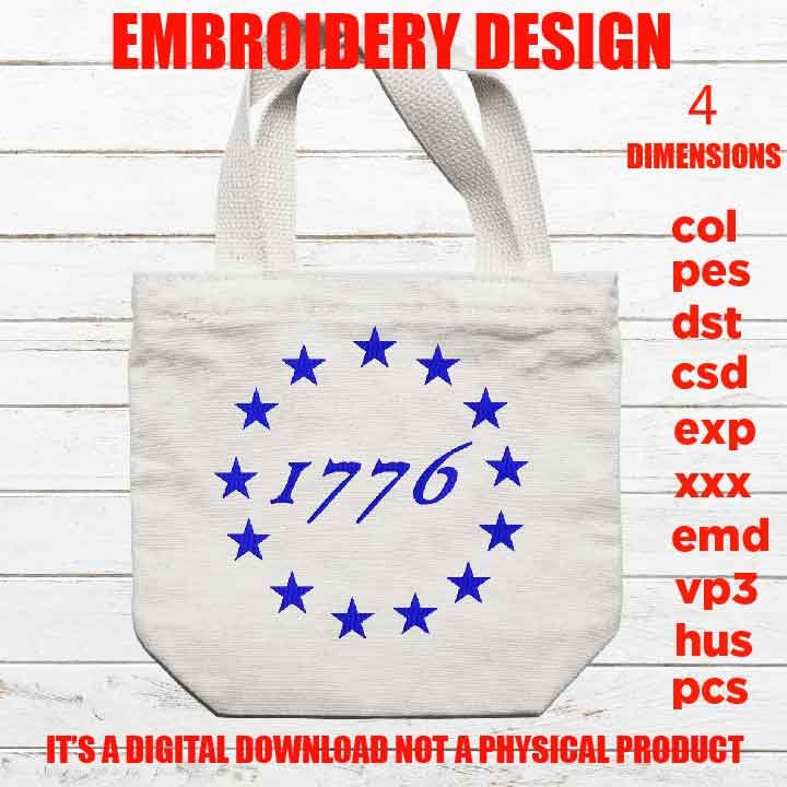 Machine Embroidery, 13 star betsy ross union, Betsy Ross Union, Betsy Ross American Flag gift idea PES, xxx hus & more, patriotic embroidery