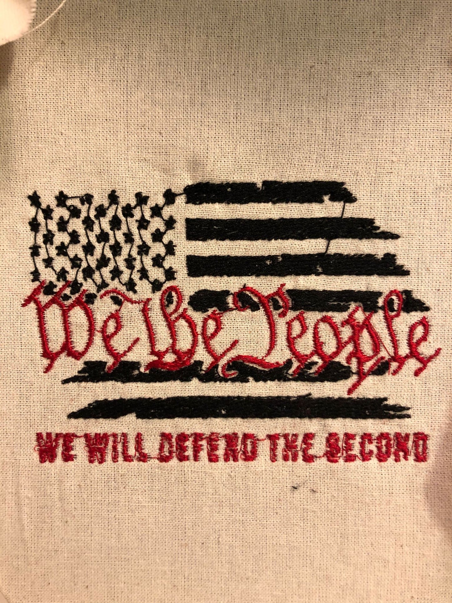 Machine Embroidery, we the peolpe we will defend the second, 4th july American Flag gift idea PES, xxx, hus & more, patriotic veteran emb