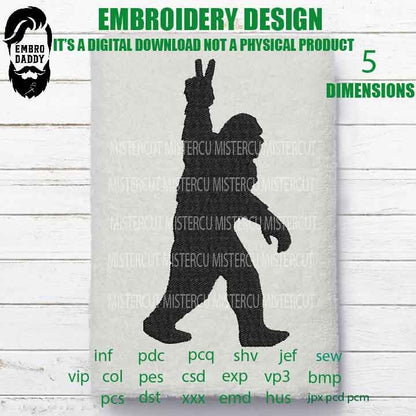 Machine Embroidery files, Bigfoot victory pes, Big Foot, Yeti, Sasquatch, patriotic lover Gift Idea, PES, xxx, hus & more