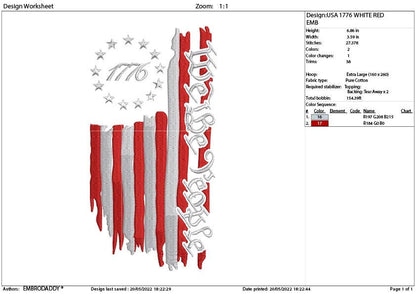 Machine Embroidery, USA flag big star, we the people american patriotic gift idea PES, xxx, hus & more, embroidery files, patriotic