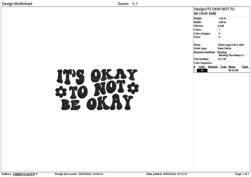 Machine Embroidery, I'ts Okay to not be Okay PES, xxx, hus & more, Girl mama, Boy mom Gift idea emb, mothers day gift