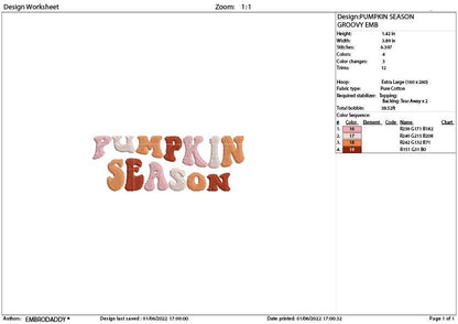 Machine Embroidery, pumpkin season embroidery files, weavy pumpkin pes Gift Idea, autumn Design PES, xxx, hus & more, embroidery fall pes