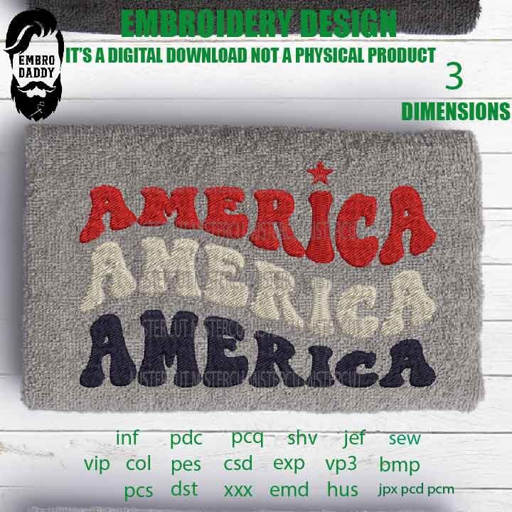 Machine Embroidery files, america gift idea PES, xxx, hus & more, embroidery files, birthday gift idea, vibes pes