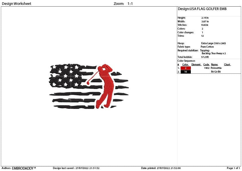 Machine Embroidery files, usa flag Golf, American Flag GOLFER gift idea PES, xxx, hus & more,