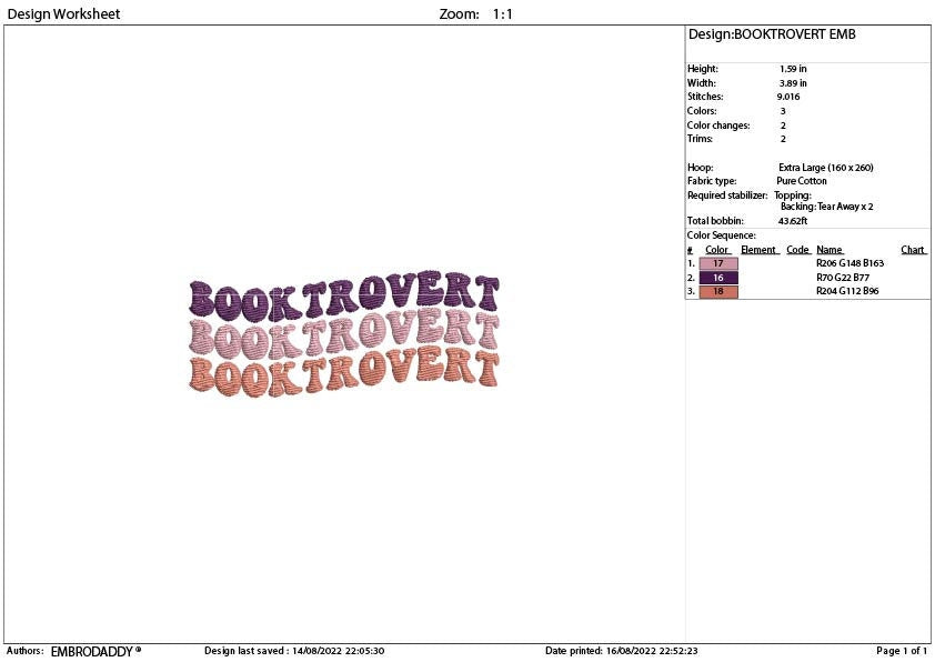 Machine Embroidery files, Booktrovert gift idea PES, xxx hus & more, embroidery files, birthday gift idea