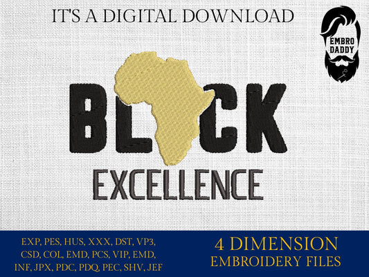 Machine Embroidery files, Black excellence , PES, xxx, hus, dst & more, embroidery files