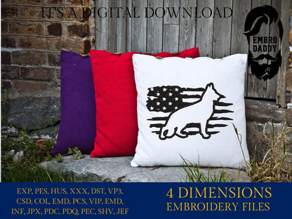 Machine Embroidery files, USA flag, German Sheperd PES, xxx, hus & more, embroidery files
