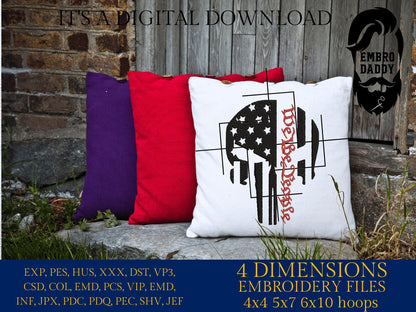Machine Embroidery files, American Flag, skull, badass PES, xxx hus & more