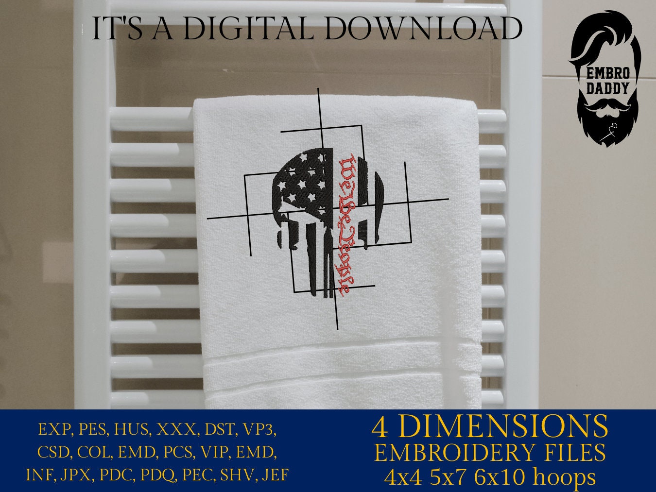 Machine Embroidery files, American Flag, skull, badass PES, xxx hus & more