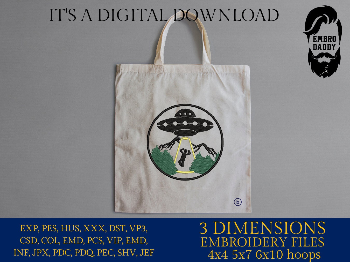 Machine Embroidery files, Alien abduction, PES, xxx, hus & more