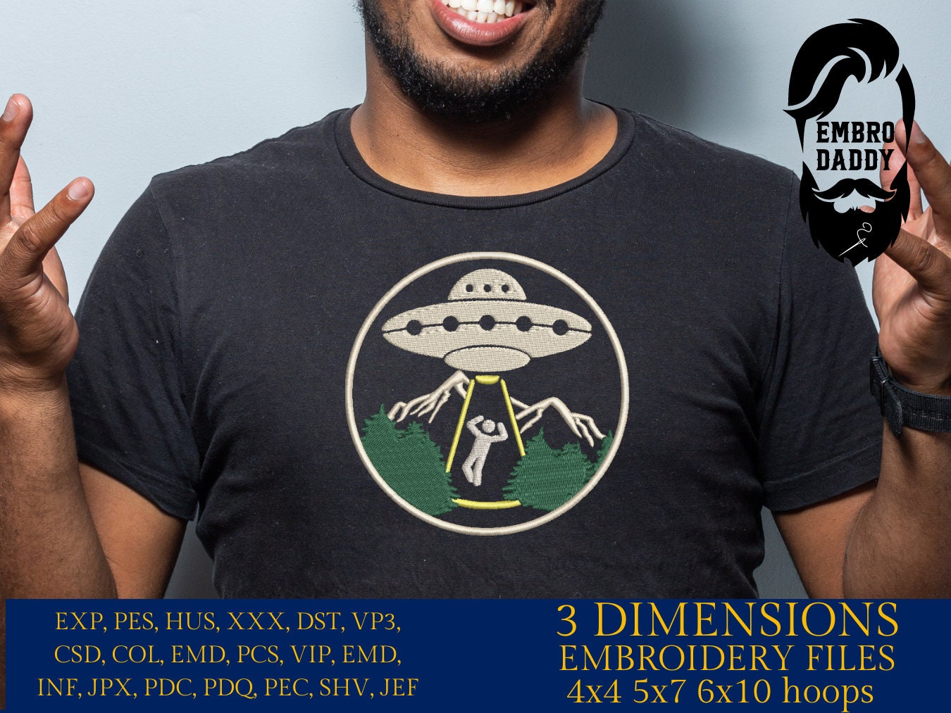 Machine Embroidery files, Alien abduction, PES, xxx, hus & more