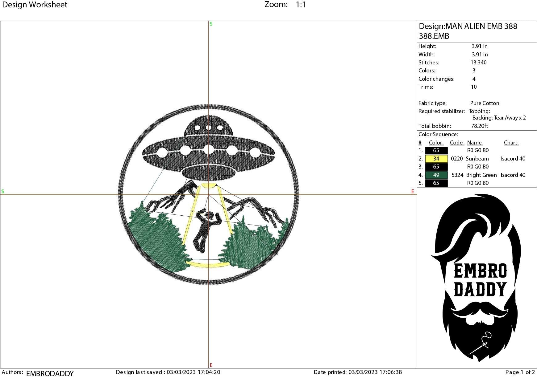 Machine Embroidery files, Alien abduction, PES, xxx, hus & more