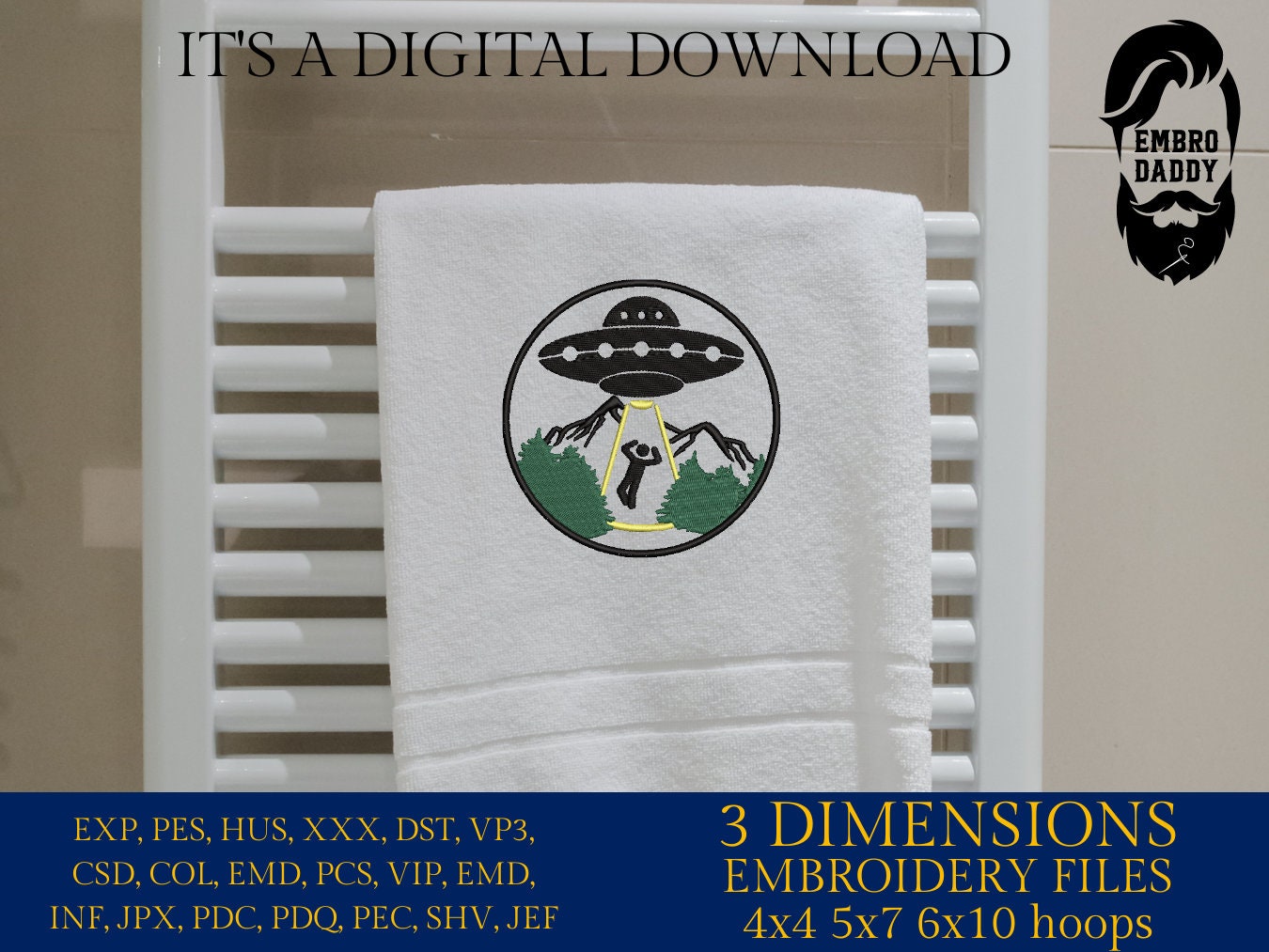 Machine Embroidery files, Alien abduction, PES, xxx, hus & more