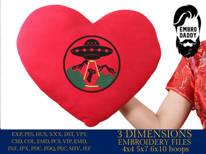 Machine Embroidery files, cow Alien abduction, PES, xxx, hus & more