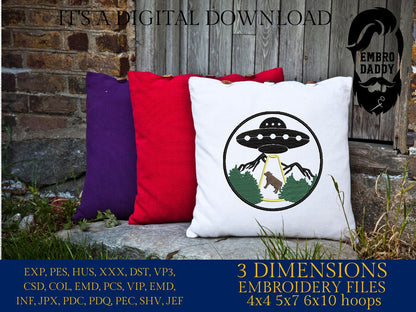 Machine Embroidery files, cow Alien abduction, PES, xxx, hus & more