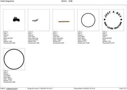 Machine Embroidery files, Just A Boy Who Loves Tractors, Tractor ,farm, PES, xxx, hus & more