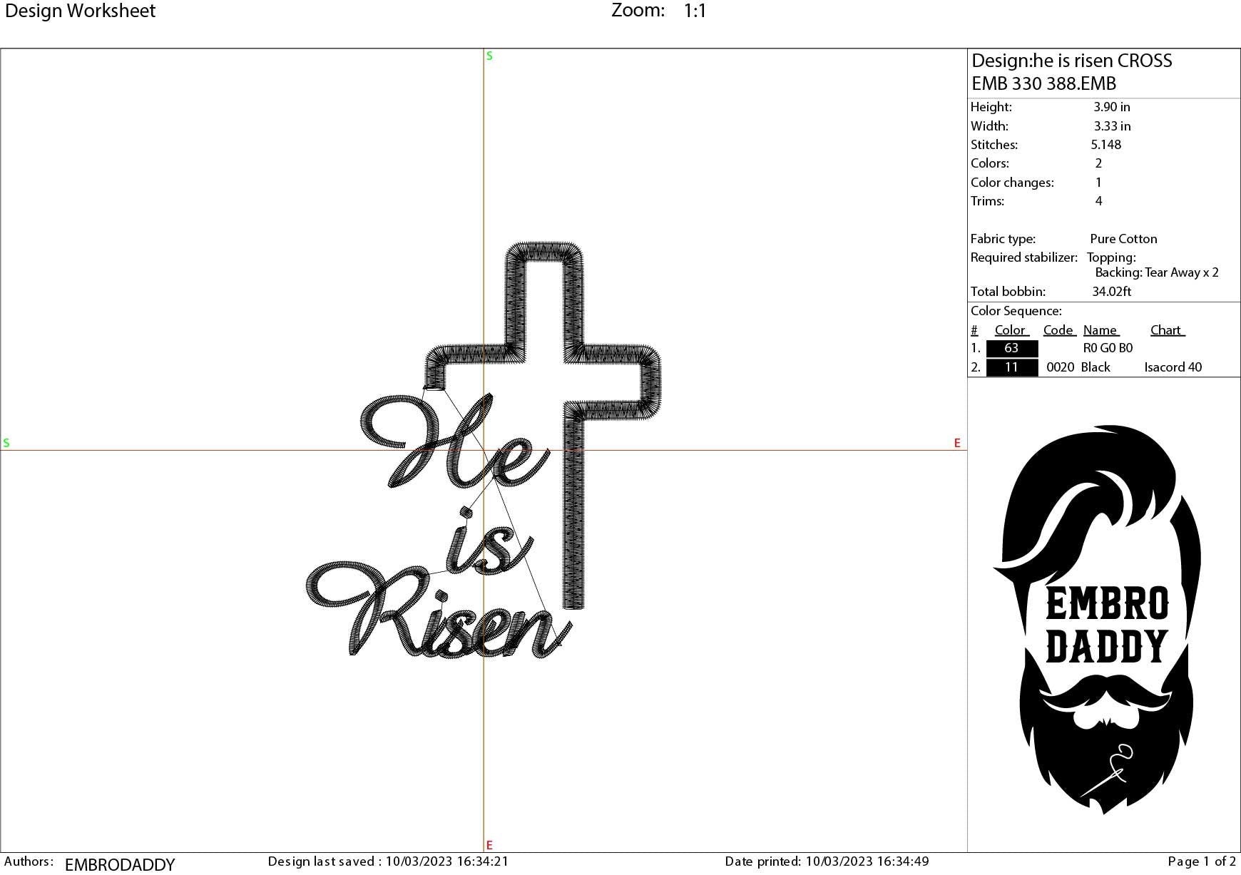 Machine Embroidery files, He is Risen, christian, easter, PES, xxx, hus & more