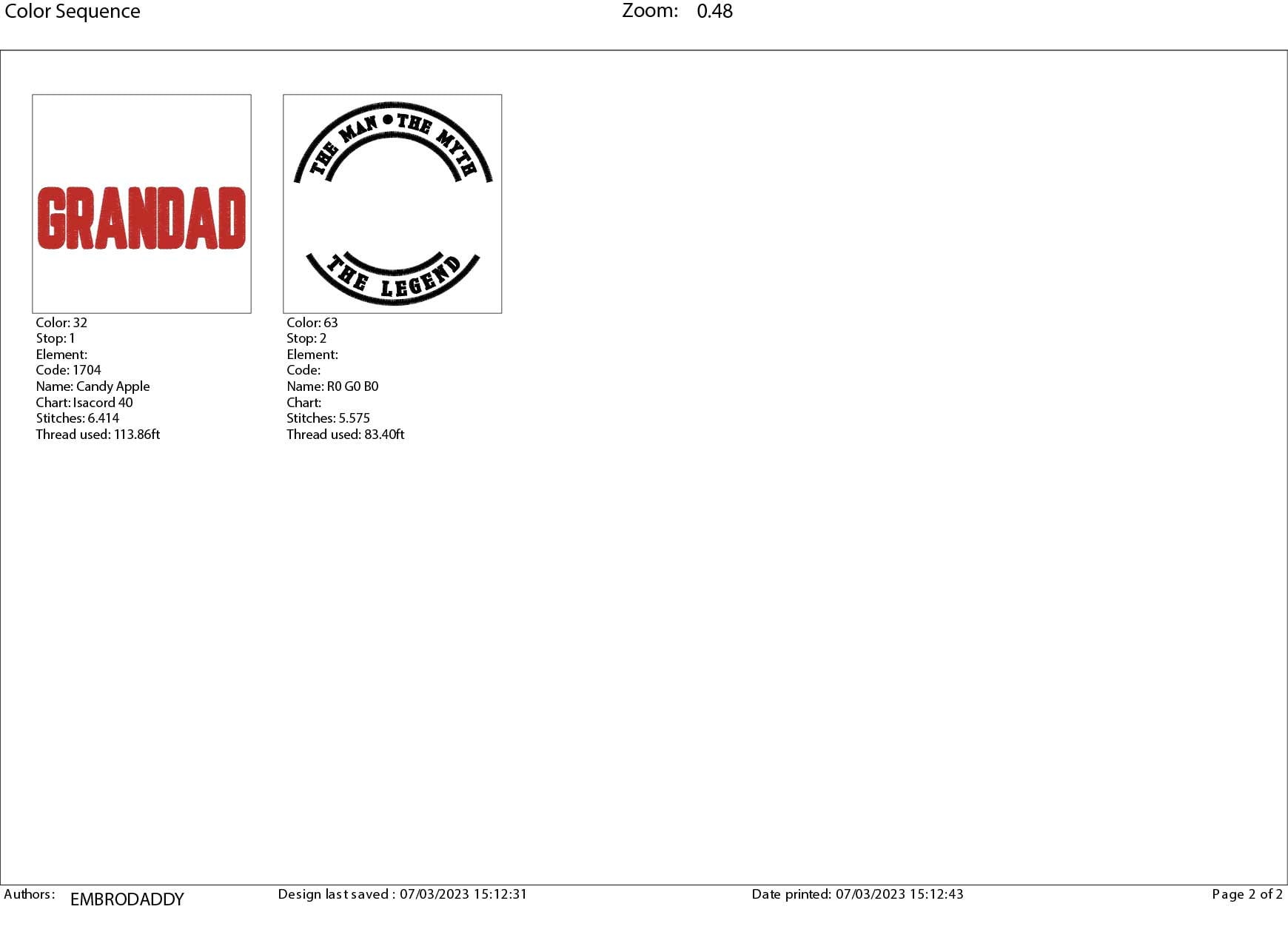 Machine Embroidery files, Grandad man myth legend PES, xxx hus & more