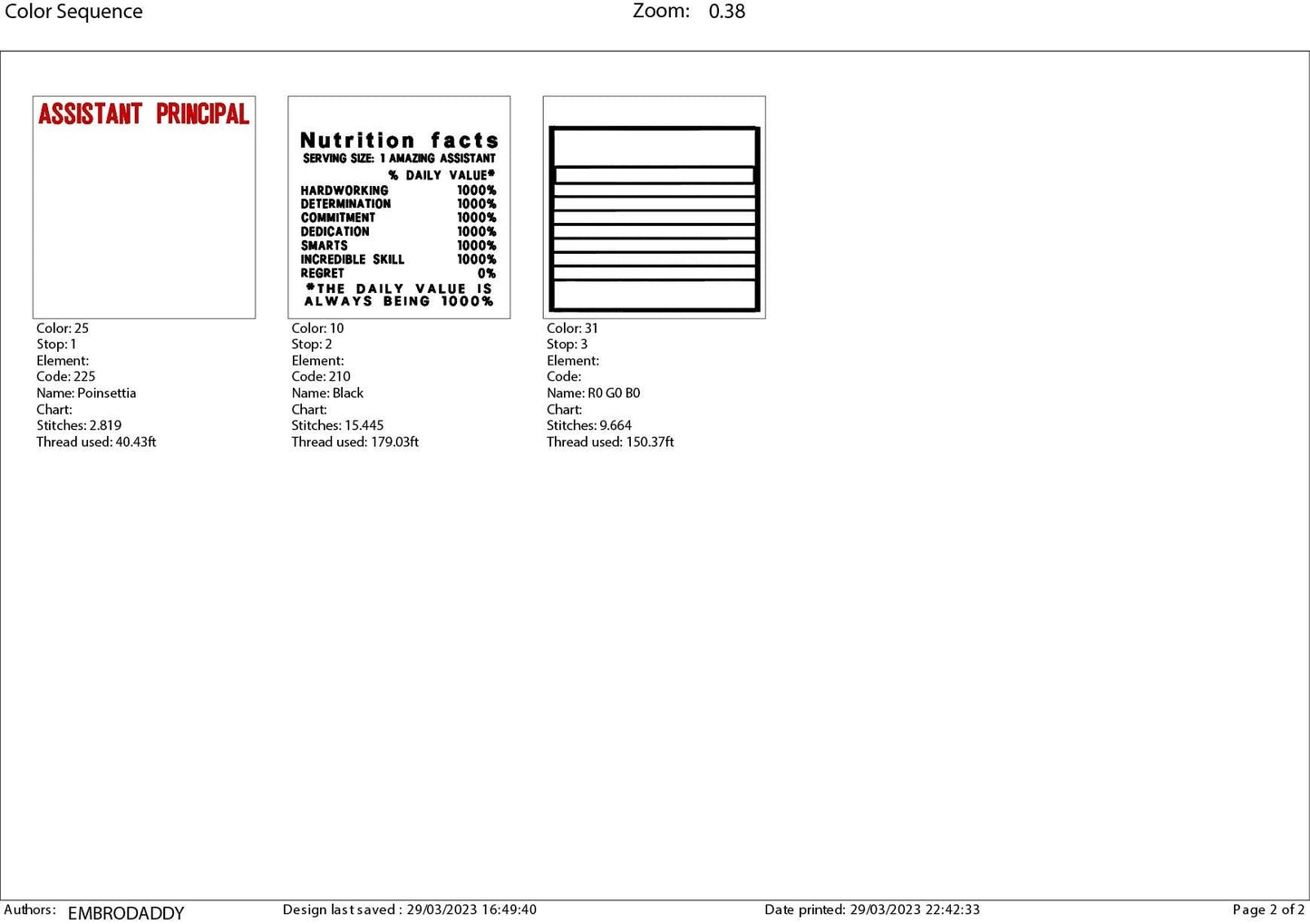 Machine Embroidery files, Assistant Principal facts, PES, dst xxx, hus & more