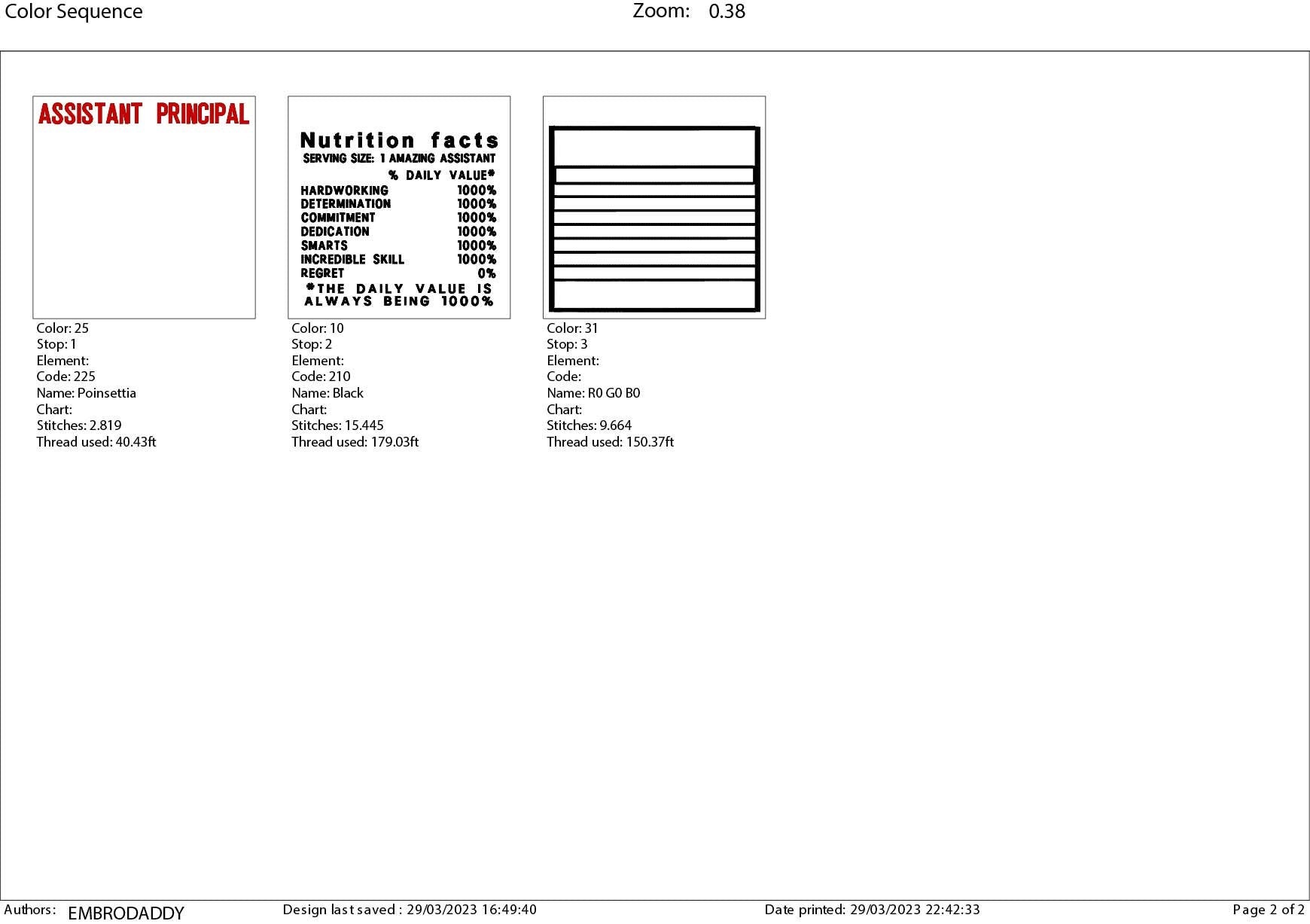Machine Embroidery files, Assistant Principal facts, PES, dst xxx, hus & more