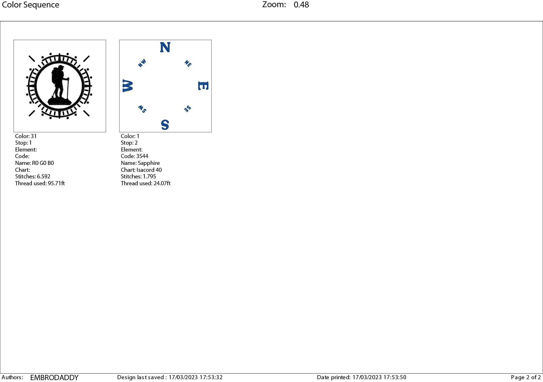 Machine Embroidery files, Hiker, Compass, PES, xxx, hus & more