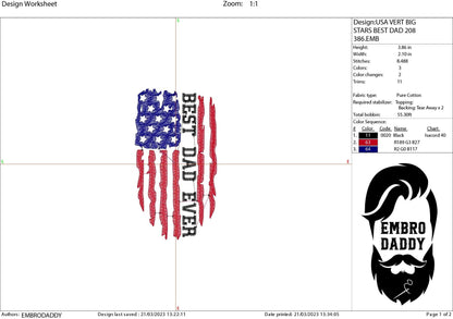 Machine Embroidery files, Best Dad Ever, PES, xxx, hus & more