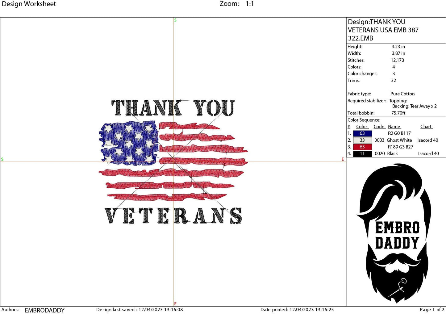 Machine Embroidery files, USA flag, thank you Veterans, American Flag, PES, dst, xxx, hus & more