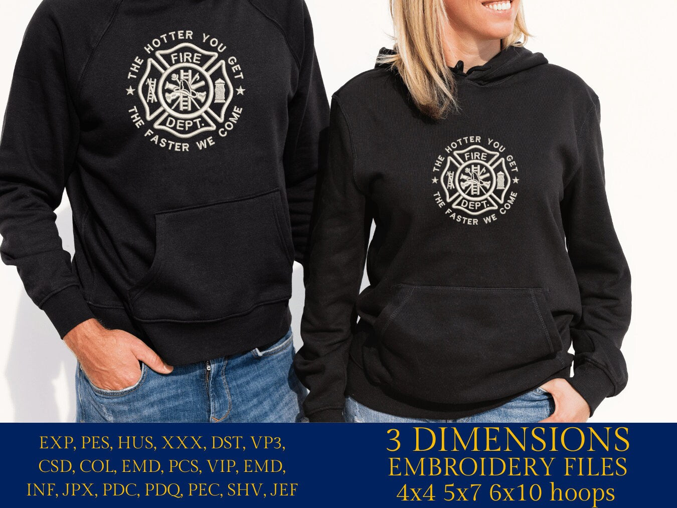 Machine Embroidery files, Fire dept, firefighter, the hotter you get, PES, DST, xxx, hus & more