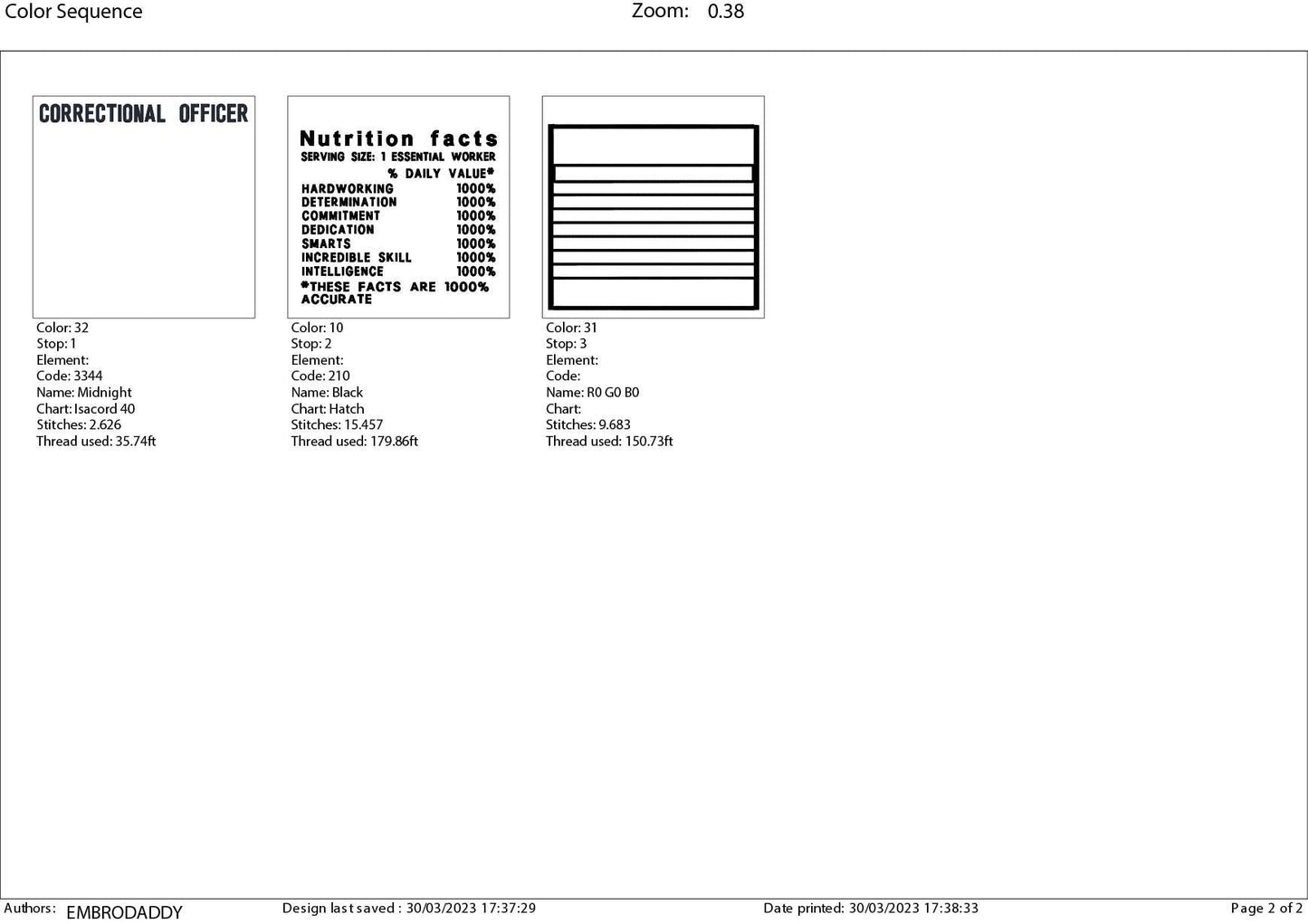 Machine Embroidery files, Correctional Officer facts, PES, dst xxx, hus & more