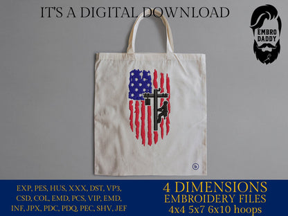 Machine Embroidery files, USA flag Lineman, PES, xxx, hus, dst & more