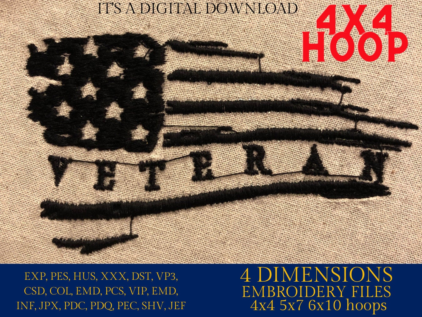 Machine Embroidery files, USA flag, Freedom, American Flag, PES, xxx, hus & more
