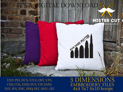 Machine Embroidery files, size matters, PES, dst, xxx, hus & more
