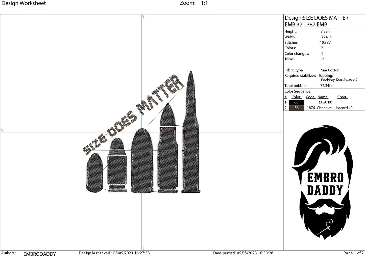 Machine Embroidery files, size matters, PES, dst, xxx, hus & more